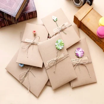 2pack/daug Derliaus Kraft Popieriaus, Džiovintų Gėlių, Sveikinimo atviruką Su Gėlių Paketas Specialiai Jums Dovanos Pranešimą Pakvietimo