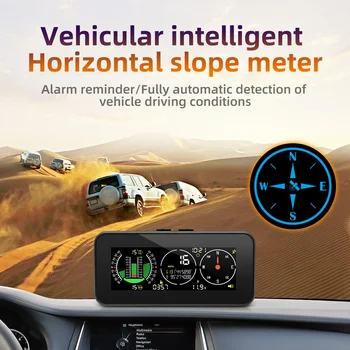 HUD Automobilių Inclinometer GPS Spidometras Moto Head Up Display Digital Greitis, Nuolydis Matuoklis, Kompasas Off Road 4x4 Aksesuarai, Automobilių Dalykėlių