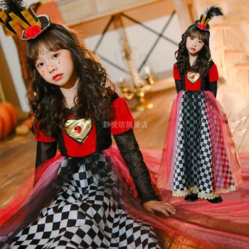 Vaikai Princesė Cosplay Suknelė Vaikų Dienos Joker Mergina Veiklos Disfraz Vestidos Anime Helovinas Vaikas Kostiumas