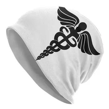 Medicinos Simbolis Plonas Skullies Beanies Rudenį, Pavasarį Kepurės Vyrams, Moterims Star Gyvenimo Slidinėjimo Kepurės Variklio Dangčio Skrybėlės