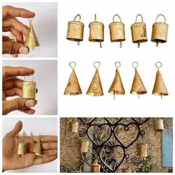 Mini Gold Country Stiliaus Derliaus Bell Indijos Alavo Bell Kalėdų Eglutė Kūrinys Apdaila