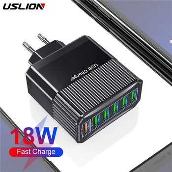 USLION 18W 3.1 USB Įkroviklis Tabletė Greitai Įkrauti USB Nešiojamas Greitas Įkroviklis EU/KR/UK/JAV Kištuko Telefono Adapteris, Skirtas 